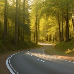 Fototapeta premium Road Between Forest