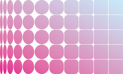 Fototapeta premium Abstract Gradient Background with Circular Geometric Shapes and White Dynamic Grid. Modern Vector Poster Design. Purple Gradient.