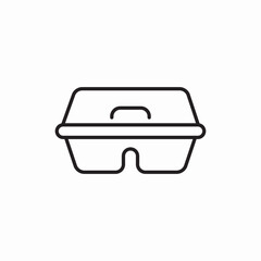 takeout food box icon vector sign