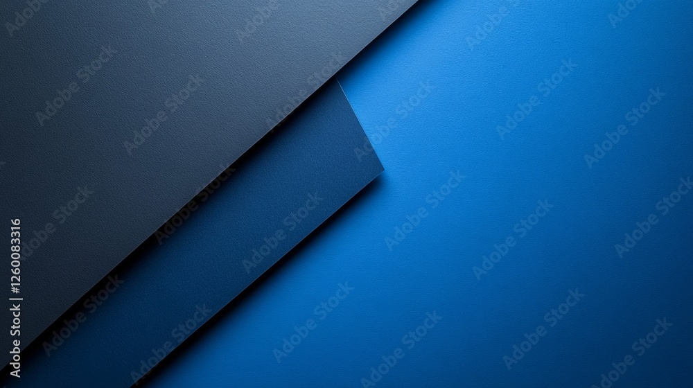 Wall mural symmetrical shapes and forms on blue background with white center space for text. abstract minimalis