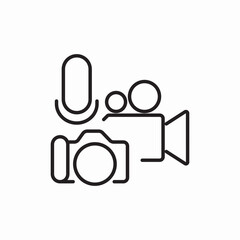 video camera content icon vector sign