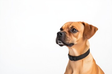 Obraz premium Elegant dog portrait showcasing attentive expression and soft fu