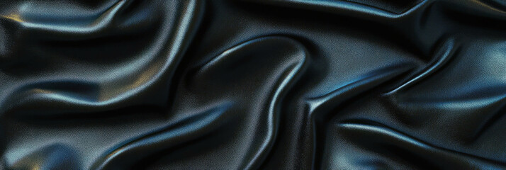 Fototapeta premium Elegant black leather texture with smooth sheen and dark shadows for stylish backgrounds
