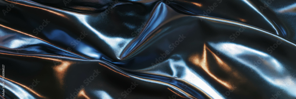 Poster Shiny titanium and breathable polyester blend showcasing textured salt patterns