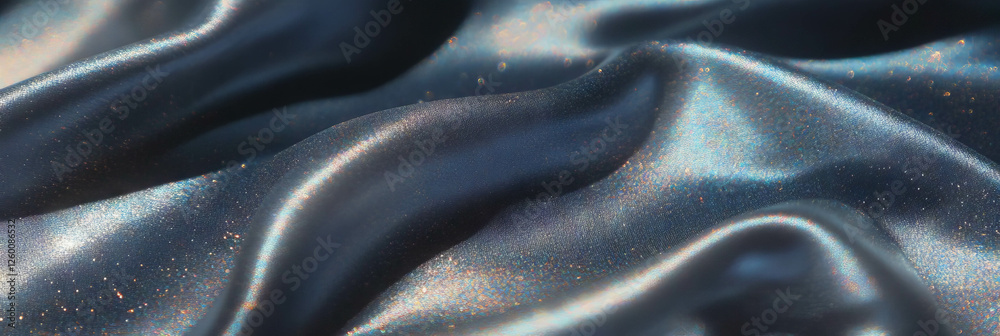 Poster Shiny titanium and textured salt fabric creating a mesmerizing visual display