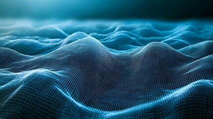 Abstract Digital Waves: Grid Pattern & Flow