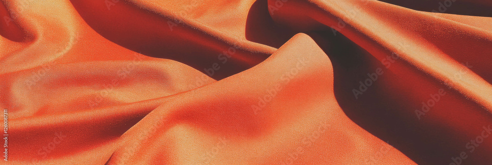 Poster deep shadows and smooth texture enhance burnt orange suede surface details