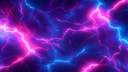 Neon Plasma: Electric Energy Flows Vividly