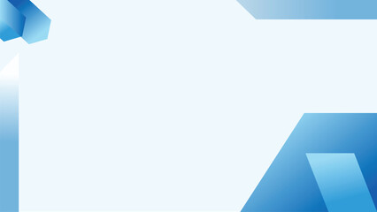 Abstract Blue Geometric Background with Dynamic 3D Shapes and Light Gradients