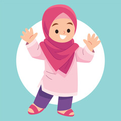 Flat Vector Moslem Illustration