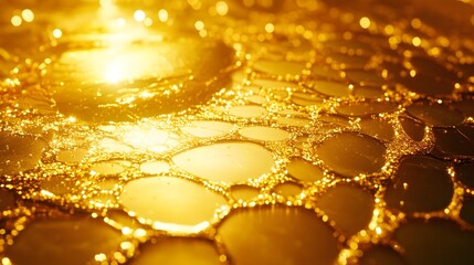 Golden Glitter Liquid Abstract Art Background