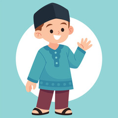Flat Vector Moslem Illustration