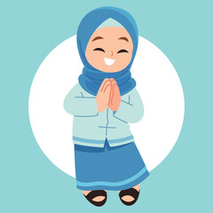 Flat Vector Moslem Illustration