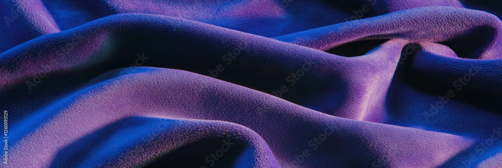 Aufkleber deep purple suede fabric showcasing fine nap and subtle texture with cool shadows
