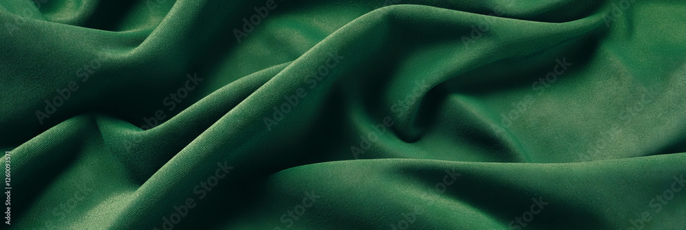 Poster emerald green suede fabric showcasing fine nap and subtle texture with warm shadows