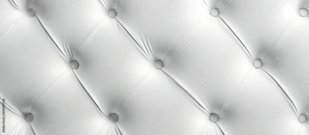 Leinwandbilder elegant white leather texture background with quilted surface and soft sheen, featuring rounded butt