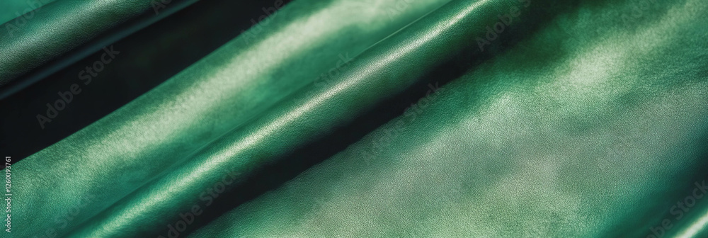 Aufkleber sleek forest green leather with a smooth surface and subtle texture for a stylish backdrop