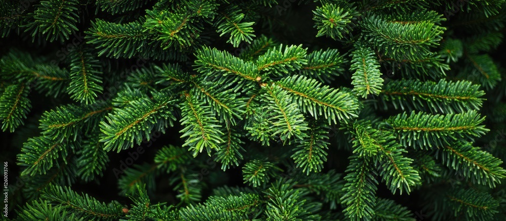 Fototapete lush green pine tree branches densely packed creating a rich textured background ideal for seasonal 