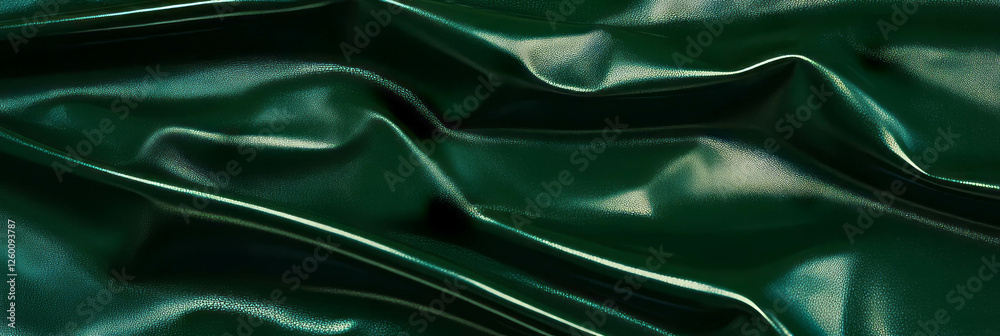 Poster elegant forest green leather with a smooth surface and subtle texture