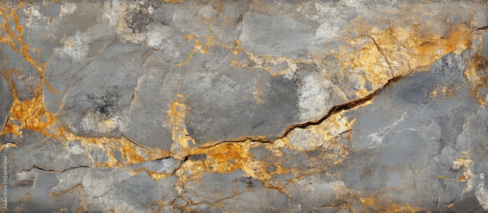Poster Abstract textured background featuring shades of gray and gold, with a prominent black fissure running horizontally across the center.
