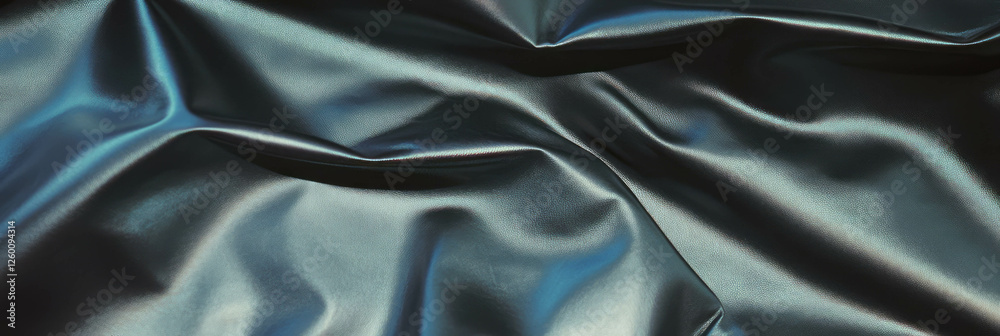 Poster textured gray leather with soft shadows and visible folds for creative design