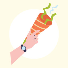 Flat Vector New Years Illustration