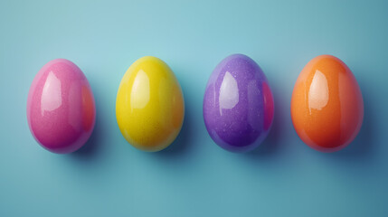 Obraz premium Festive Easter Eggs in Pastel Shades
