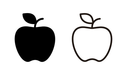 Apple icon logo design. Apple sign and symbols for web design.