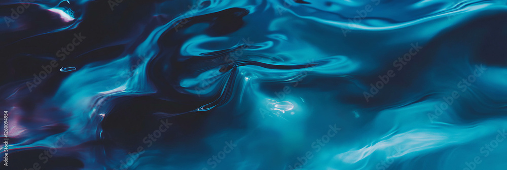 Poster vibrant indigo blue water with ripples and gentle waves creating a stunning visual backdrop