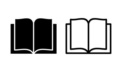 Book icon logo design. open book sign and symbol. ebook icon