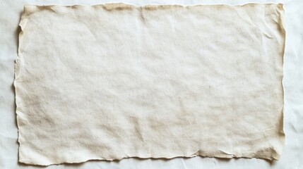 Top View Capture of Blank Parchment Texture with Subtle Imperfections, Central White Space, and Weathered Surface: Ideal for Creative Design Projects with Text, Graphics, and Rustic Vintage Appeal