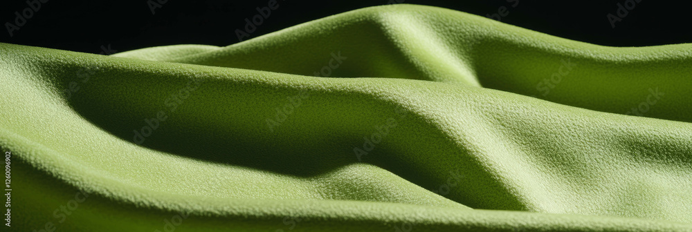 Aufkleber soft lime green suede fabric with fine nap and intriguing side lighting for texture overlay