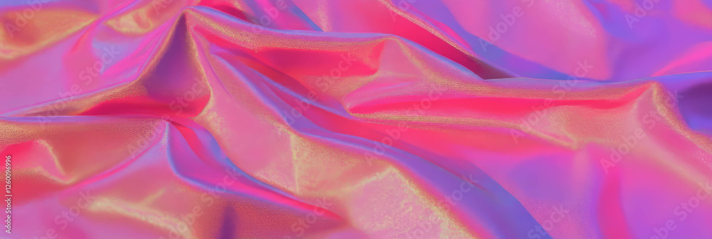 Poster rich magenta suede fabric with fine nap and intricate folds showcasing dynamic textures
