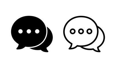 Chat icon logo design. speech bubble sign and symbol. comment icon. message