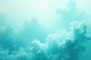 Fototapeta premium Subtle aquamarine watercolor layers, ethereal feel , background, color, shades