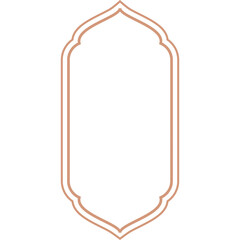 Islamic window and arches gold color style