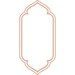 Islamic window and arches gold color style