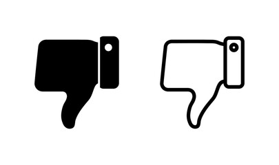 Dislike icon logo design. dislike sign and symbol. Hand with thumb down