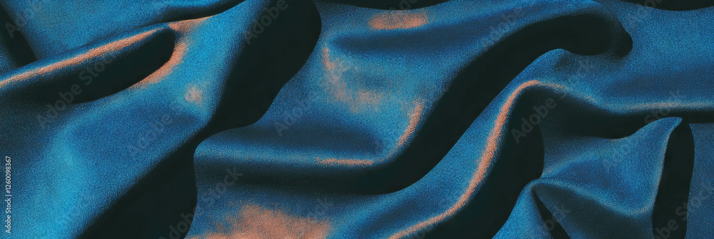 Aufkleber Navy blue suede texture with smooth feel and cool shadows creating deep visual interest