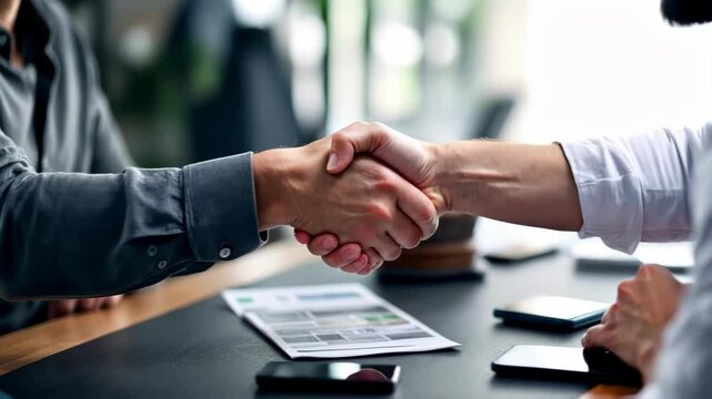 Businessmen discussing and receiving dividends from successful investments