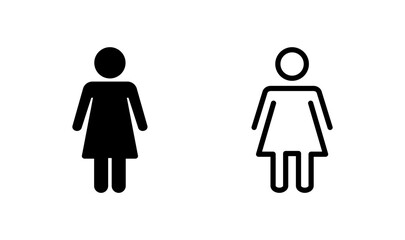 Female icon logo design. woman sign and symbol