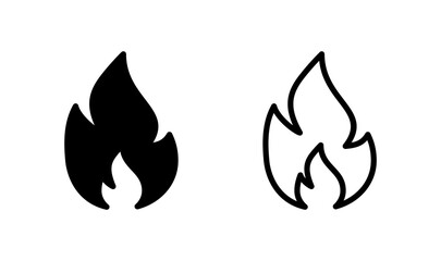 Fire icon logo design. fire sign and symbol