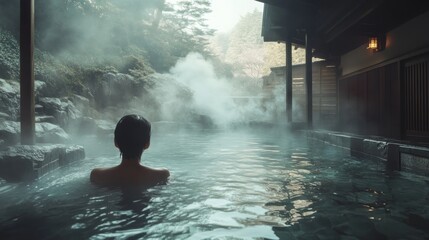 Tranquility in an Onsen: A Serene Japanese Hot Spring Experience