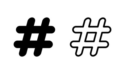 Fototapeta premium Hashtag icon logo design. hashtag sign and symbol
