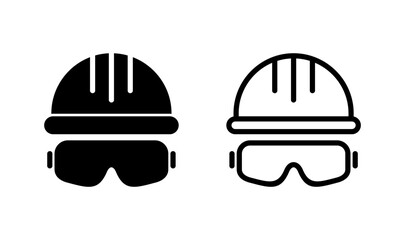 Helmet icon logo design. Motorcycle helmet sign and symbol. Construction helmet icon. Safety helmet