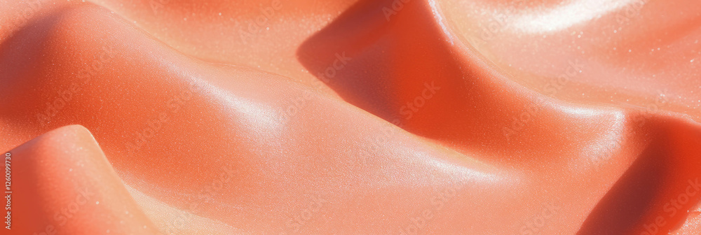 Poster peach suede texture showcasing smooth highlights and soft shadows in a creative display