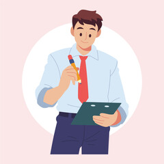 Flat Vector Office Worker