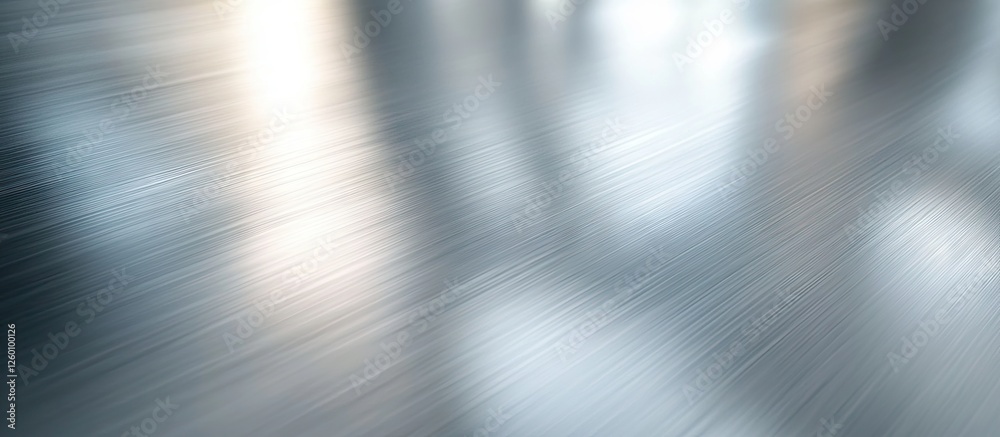 Fototapete brushed steel surface with soft light reflections in shades of silver and gray creating an elegant, 