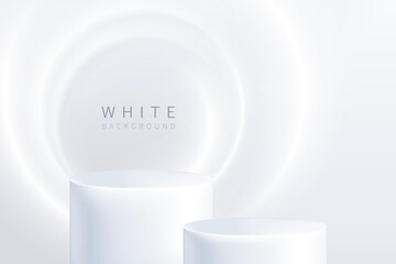 Medical background with white podium for product display.