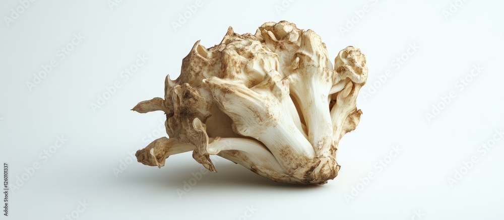 Poster Celeriac displayed against a clean white background emphasizing its rustic brown texture and unique shape in a side view composition
